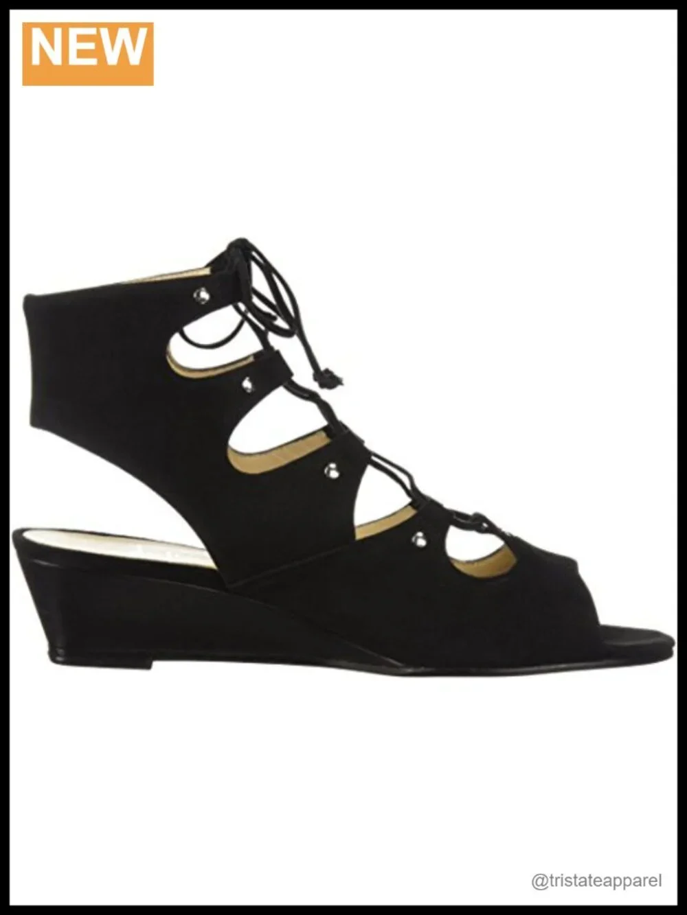 Amalfi by Rangoni Morata Leather Wedge Sandal with Ankle Strap